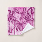 Ciel rose Lilies encrées (Gant de toilette)