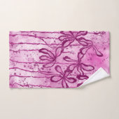 Ciel rose Lilies encrées (Serviette à main)