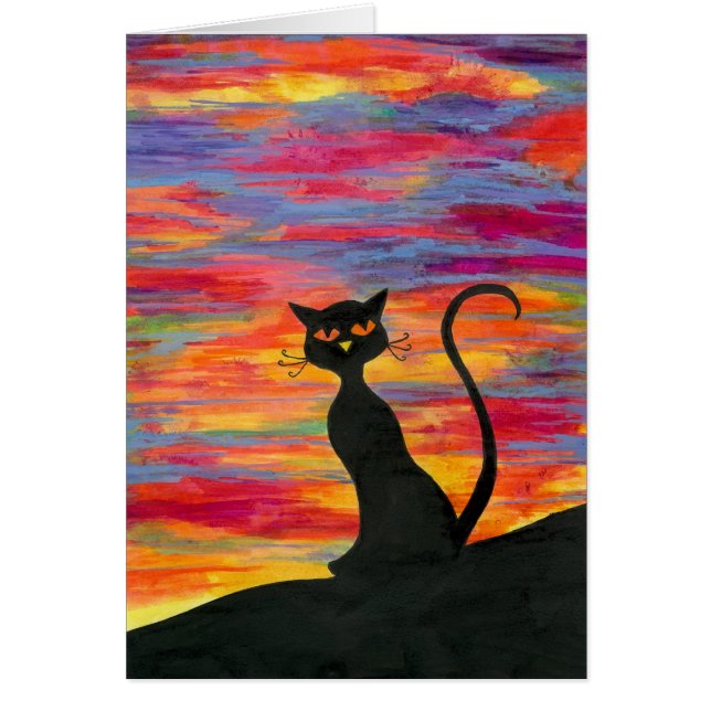 Ciel rouge la nuit, le plaisir du chat (Devant)
