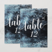 Ciel Watercolor étoilé Numéros de table de mariage (Devant / Derrière)