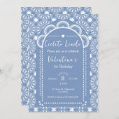 Cielito Lindo 1e verjaardag blauw Kaart (Voorkant / Achterkant)