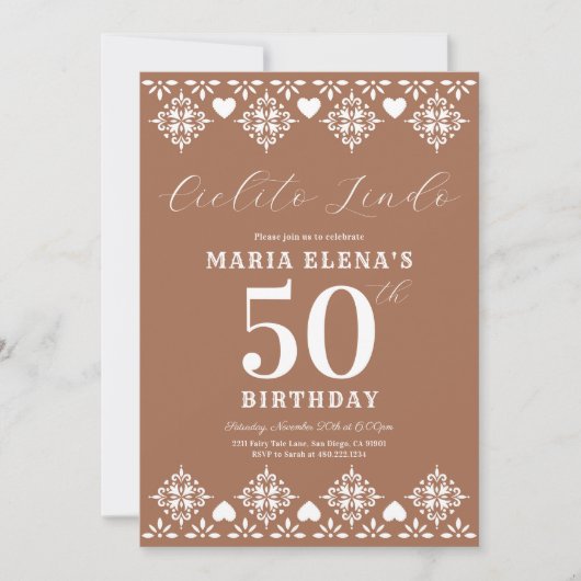 Cielito Lindo Anniversaire Fête Invitation (Devant)
