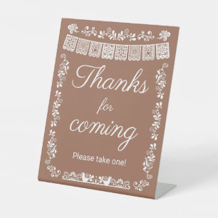 Cielito Lindo Baby Shower Bedankt voor je komst Reclamebord Met Voetstuk