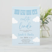 Cielito Lindo Baby shower Invitation garçon (Debout devant)