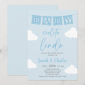 Cielito Lindo Baby shower Invitation garçon (Devant / Derrière)