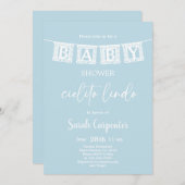 Cielito Lindo Baby shower Invitation garçon (Devant / Derrière)