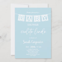 Cielito Lindo Baby shower Jongensuitnodiging