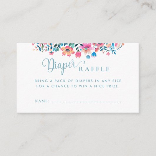Cielito Lindo Baby shower Mexicaanse luier Raffle Informatiekaartje (Voorkant)