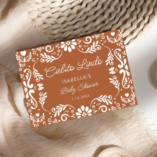 Cielito Lindo Baby shower mexicain Carte de remerc