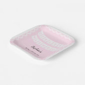 Cielito Lindo Baby shower Roze papier Bord (Gebogen)