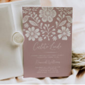 Cielito Lindo Baby shower Roze Uitnodiging