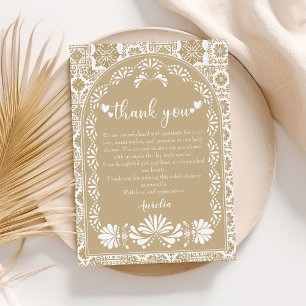 Cielito lindo Beige Baby shower Bedankkaart