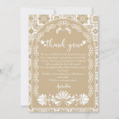 Cielito lindo Beige Baby shower Bedankkaart (Voorkant)