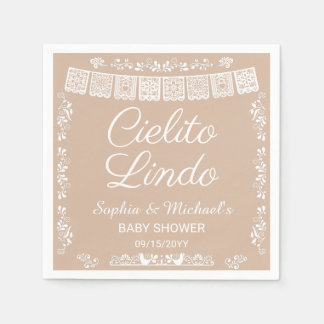 Cielito Lindo Beige Babyfeestje Servet