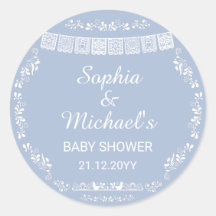 Cielito Lindo Blauwe Papel Picado Baby Shower