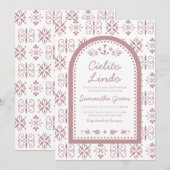 Cielito Lindo Girl Baby shower Kaart (Voorkant / Achterkant)