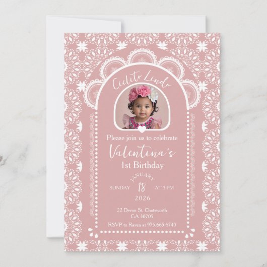 Cielito Lindo Invitation 1er Anniversaire Avec Pho (Devant)