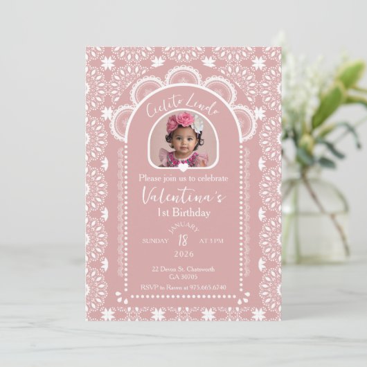 Cielito Lindo Invitation 1er Anniversaire Avec Pho (Debout devant)