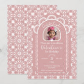 Cielito Lindo Invitation 1st Birthday With Photo Kaart (Voorkant / Achterkant)