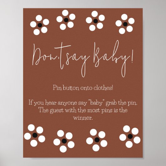 Cielito Lindo Mexicaans Zeg geen Baby shower Spel Poster (Voorkant)