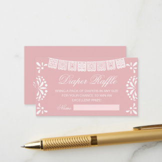 Cielito Lindo Mexicaanse Baby Shower Luier Raffle Informatiekaartje