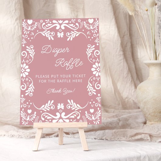 Cielito Lindo Mexicaanse Baby shower Luier Raffle Poster