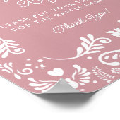 Cielito Lindo Mexicaanse Baby shower Luier Raffle Poster (Hoek)