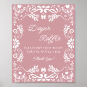 Cielito Lindo Mexicaanse Baby shower Luier Raffle Poster (Voorkant)