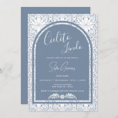 Cielito Lindo Mexican Blue Folk Art Invitation (Devant / Derrière)