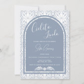 Cielito Lindo Mexican Folk Art Blue Invitation (Devant)