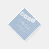 Cielito Lindo Papel Picado Blauw Baby shower Servet (Hoek)