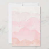 Cielito Lindo Pink Cloudy Sky Girl Baby shower Kaart (Achterkant)