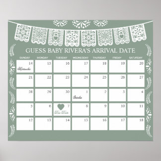 Cielito Lindo Raad de Verwachte Datum kalender Poster