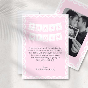Cielito Lindo Roze Baby Shower Dankkaart Kaart