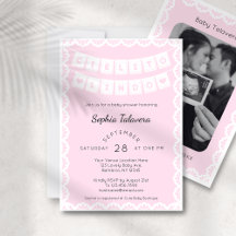 Cielito Lindo Roze Baby shower Uitnodiging
