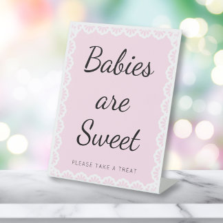 Cielito lindo roze baby's zijn zoet Baby shower Reclamebord Met Voetstuk