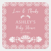 Cielito lindo Roze Mexicaans baby shower Sticker (Voorkant)