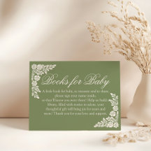 Cielito Lindo sage baby shower Boek aanvraag Kaart