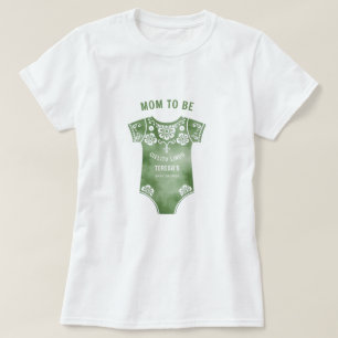Cielito Lindo sage bodysuit baby shower Mom To Be
