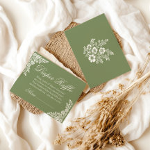 Cielito Lindo sage groen baby shower Luier Raffle
