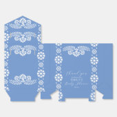 Cielito lindo stoffig blauw baby shower gunsten bedankdoosjes (Ongevouwen)