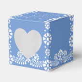 Cielito lindo stoffig blauw baby shower gunsten bedankdoosjes (Voorkant Zijde)