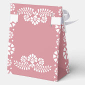 Cielito lindo stoffige roze baby shower gunsten bedankdoosjes (Achterkant)