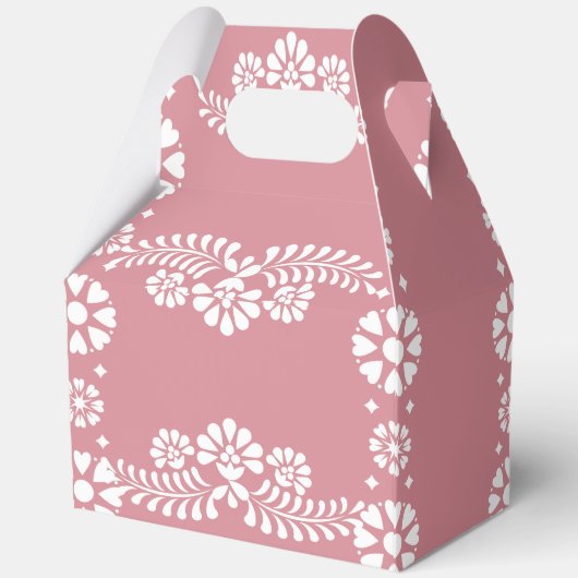 Cielito lindo stoffige roze baby shower gunsten bedankdoosjes (Achterkant)