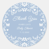 Cielito Lindo Talavera Mexicaans Baby Show Bedankt Ronde Sticker (Voorkant)