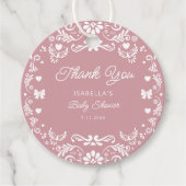 Cielito Lindo Talavera Mexicaans Baby shower Bedan Bedankjes Labels (Voorkant)