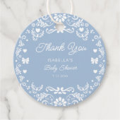 Cielito Lindo Talavera Mexicaans Baby shower Bedan Bedankjes Labels (Voorkant)