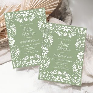 Cielito Lindo Talavera Mexicaanse Groene Baby Show Kaart