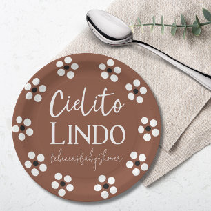 CIelito Lindo Talavera Mexican Fiesta Baby shower Papieren Bordje