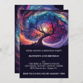 Ciels de minuit Invitations de fête d'anniversaire (Devant / Derrière)